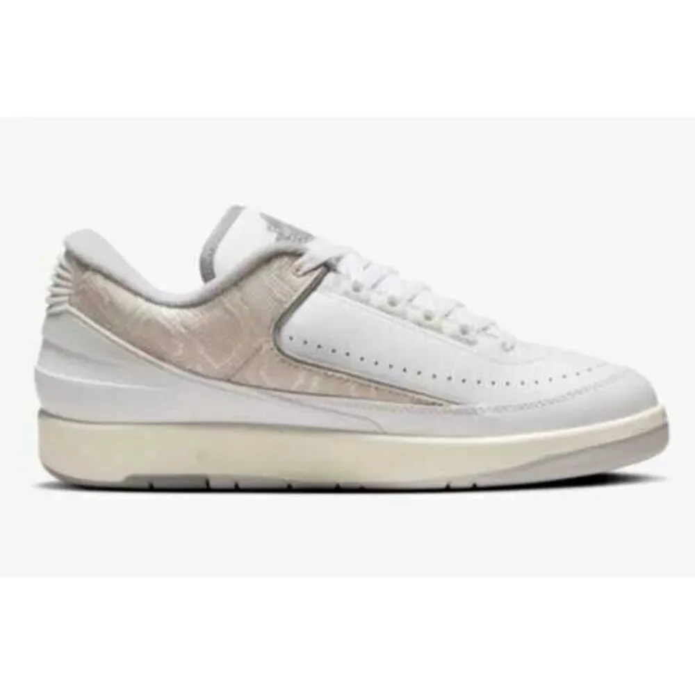 Nike Air Jordan 2 Python Low White/Cement Grey-Sanddrift DV9956-100 Men's SZ 7.5